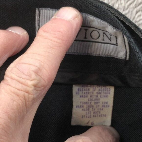 NWT Savion Womens Dress Pants Size 16 Black High Waisted Pleated Trouser Work - Picture 4 of 12